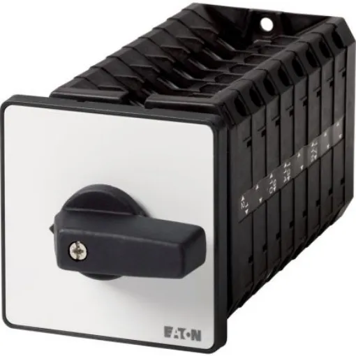 Eaton, 3P 2 Position 45° Multi Step Cam Switch, 690V (Volts), 63A, Short Thumb Grip Actuator - 091233 T5B-8-8282/E product image