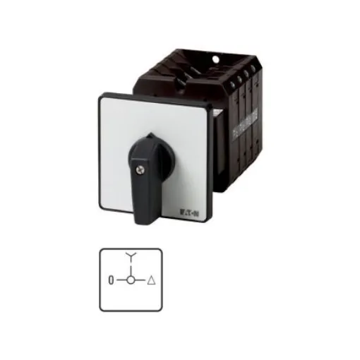 Eaton, 3P 3 Position 90° Star Delta Cam Switch, 690V (Volts), 63A, Short Thumb Grip Actuator - 092037 T5B-4-8419/Z product image