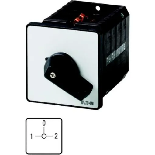 Eaton, 3P 3 Position 60° Star Delta Cam Switch, 690V (Volts), 63A, Short Thumb Grip Actuator - 092052 T5B-4-8410/E product image