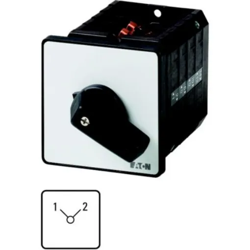 Eaton, 3P 2 Position 90° Changeover Cam Switch, 690V (Volts), 63A, Short Thumb Grip Actuator - 092378 T5B-3-8222/E product image