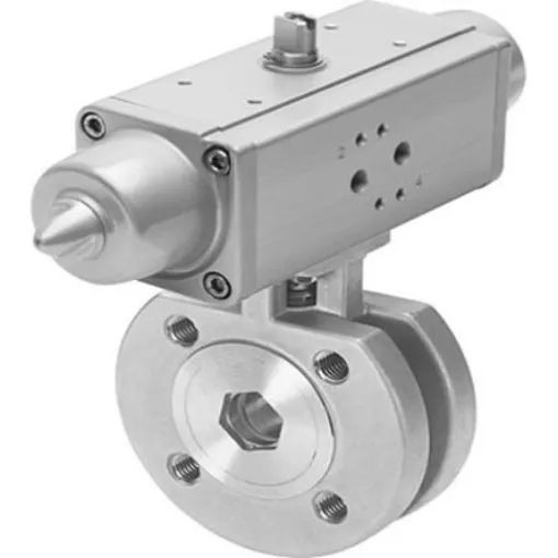 Festo Pneumatic 2 port Actuated Ball Valve - Single Acting, 6 - 8.4bar Operating Pressure - VZBC-50-FF-40-22-F0507-V4V4T-PS90-R-90-4-C product image