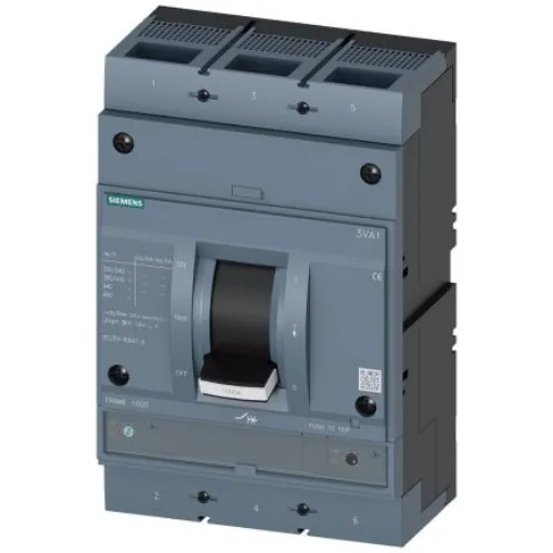 Siemens, SENTRON MCCB Molded Case Circuit Breaker 3P 800A, Breaking Capacity 70 kA, DIN Rail Mount - 3VA1580-6EF32-0BH0 product image