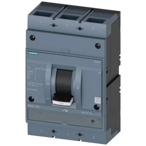 Siemens, SENTRON MCCB Molded Case Circuit Breaker 3P 800A, Breaking Capacity 70 kA, DIN Rail Mount - 3VA1580-6MH32-0AA0 product image