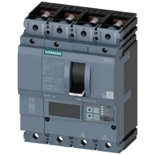 Siemens, SENTRON MCCB Molded Case Circuit Breaker 4P 160A, Breaking Capacity 150 kA, Fixed Mount - 3VA2116-8JQ42-0AA0 product image