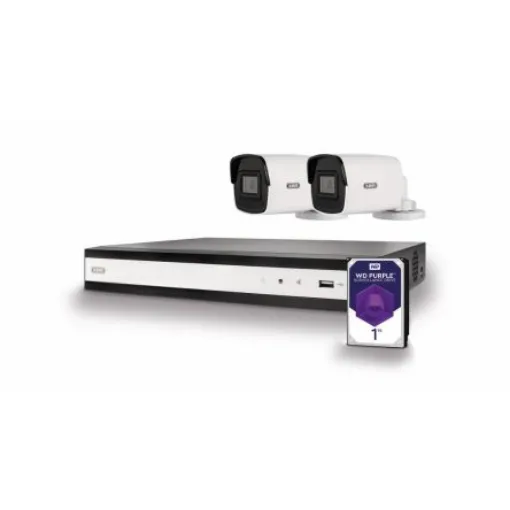 ABUS Indoor, Outdoor IR CCTV Kit, 2 Camera Connections, IP - TVVR36422T product image