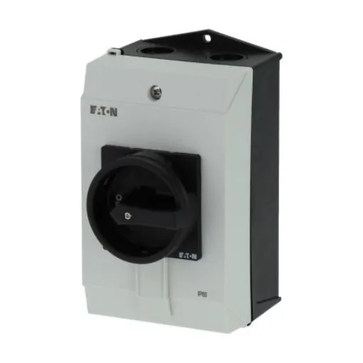 Eaton, 3P + N 90° On-Off Cam Switch, 690V (Volts), 40A, Door Coupling Rotary Drive Actuator - 199927 P1-40/I2H/SVB-SW/N product image