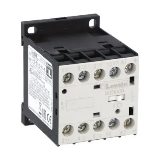 Lovato BG06 Contactor, 60 V dc Coil, 3-Pole, 6 A, 18 kW, 1NO, 690 V - 11BG0610D060 product image