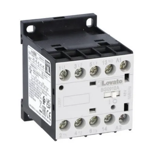 Lovato BG09 Contactor, 48 V Coil, 3-Pole, 9 A, 5 kW, 1NO, 690 V - 11BG0910A04860 product image