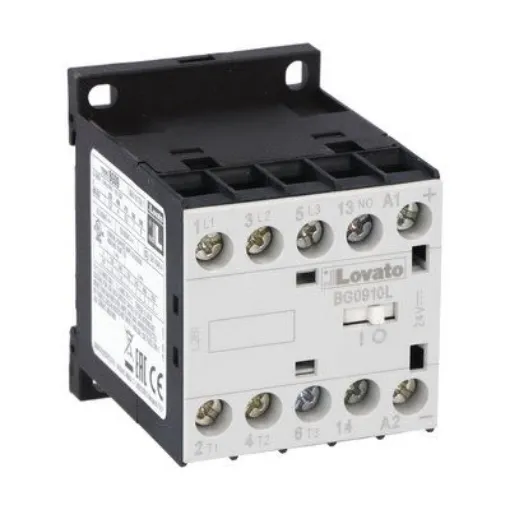 Lovato BG09 Contactor, 48 V Coil, 3-Pole, 9 A, 5 kW, 1NO, 690 V - 11BG0910L048 product image