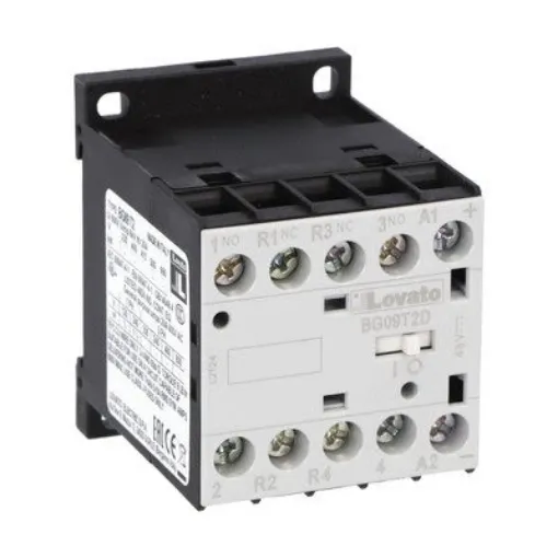 Lovato BG09 Contactor, 60 V dc Coil, 4-Pole, 4 A, 22 kW, 2NO + 2NC, 690 V - 11BG09T2D060 product image