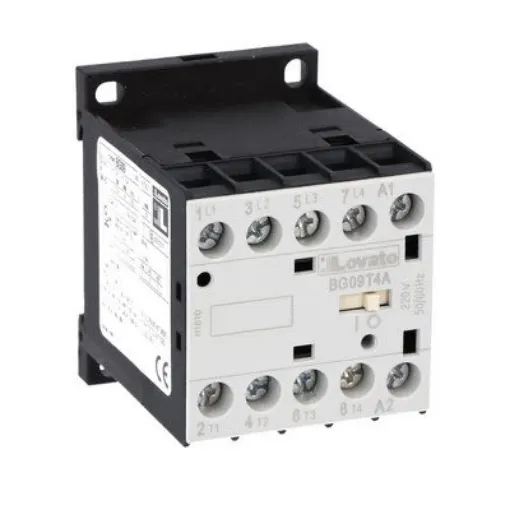 Lovato BG09 Contactor, 48 V ac Coil, 4-Pole, 4 A, 22 kW, 690 V - 11BG09T4A04860 product image