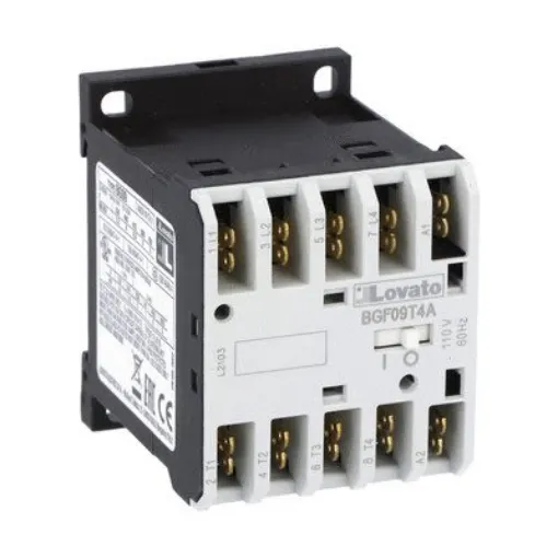 Lovato BGF09 Contactor, 400 V Coil, 4-Pole, 4 A, 22 kW, 690 V - 11BGF09T4A400 product image