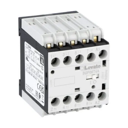 Lovato BGP09 Contactor, 24 V Coil, 4-Pole, 20 A, 22 kW, 690 V - 11BGP09T4A02460 product image