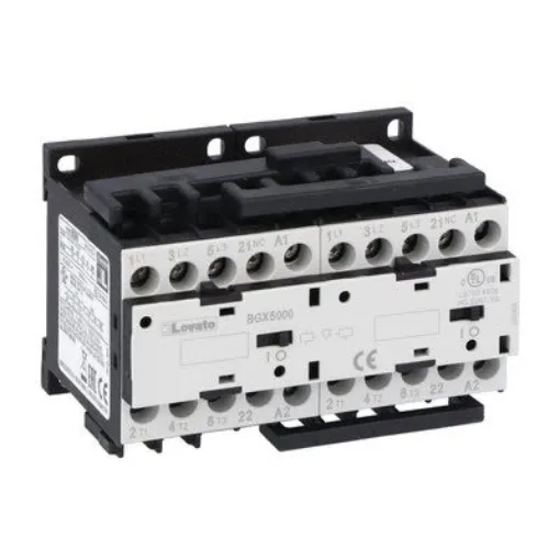 Lovato BGR09 Contactor, 24 V ac Coil, 3-Pole, 9 A, 5 kW, 1NC, 690 V - 11BGR0901A02460 product image
