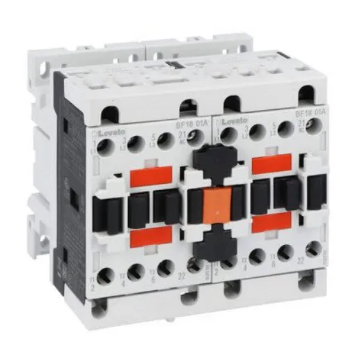 Lovato BFA018 Reversing Contactor, 48 V ac Coil, 3-Pole, 18 A, 10 kW, 1NC, 690 V - BFA01842048 product image