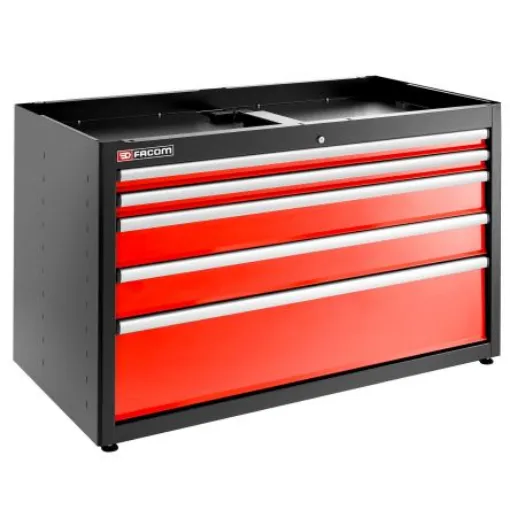 Facom 5 Drawer Epoxy Coated Metal Wall Mount Tool Cabinet - JLS3-MBD5T product image