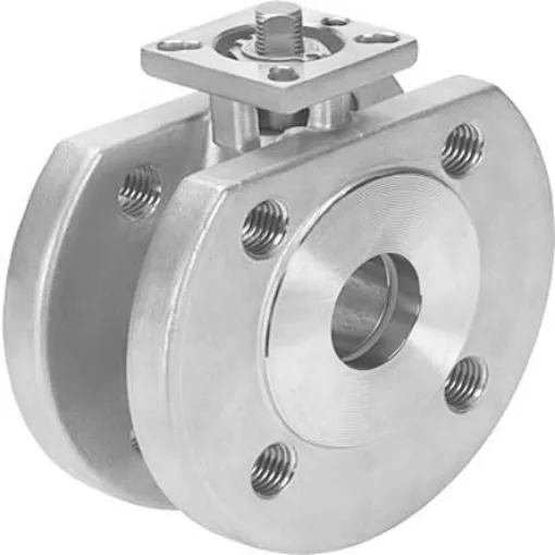 Festo Stainless Steel 2 Way, Ball Valve, Threaded, 25mm, 40bar Operating Pressure - VZBC-25-FF-40-22-F0405-V4V4T product image