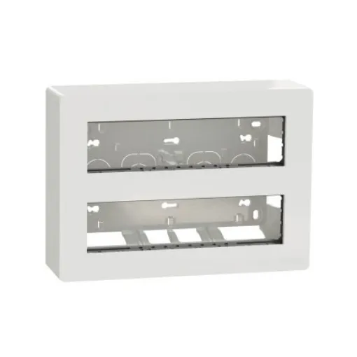 Schneider Electric White ABS New Unica Control Station Enclosure - 10 Hole - NU121020 product image
