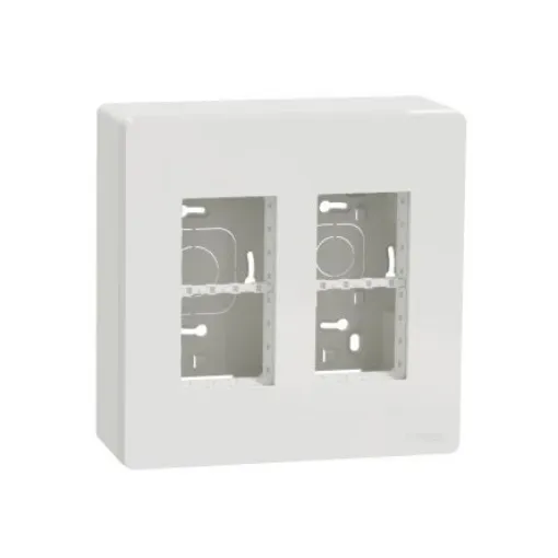 Schneider Electric White ABS New Unica Control Station Enclosure - 4 Hole - NU122418 product image