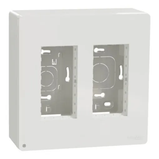 Schneider Electric White ABS New Unica Control Station Enclosure - 4 Hole - NU122420 product image