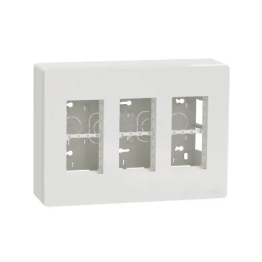 Schneider Electric White ABS New Unica Control Station Enclosure - 4 Hole - NU123418 product image