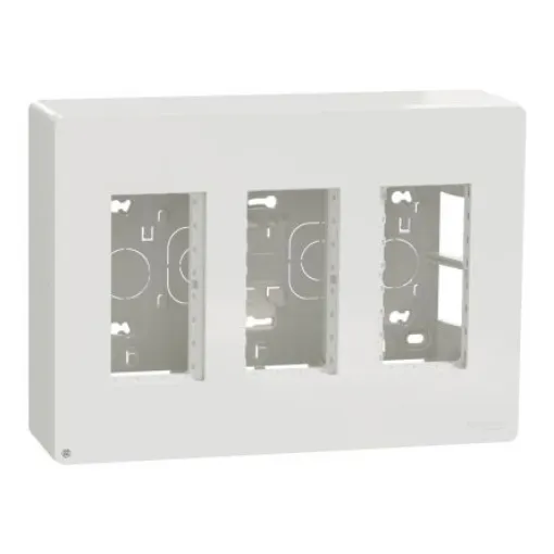 Schneider Electric White ABS New Unica Control Station Enclosure - 4 Hole - NU123420 product image