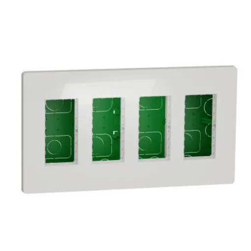 Schneider Electric White ABS New Unica Control Station Enclosure - 4 Hole - NU174418 product image