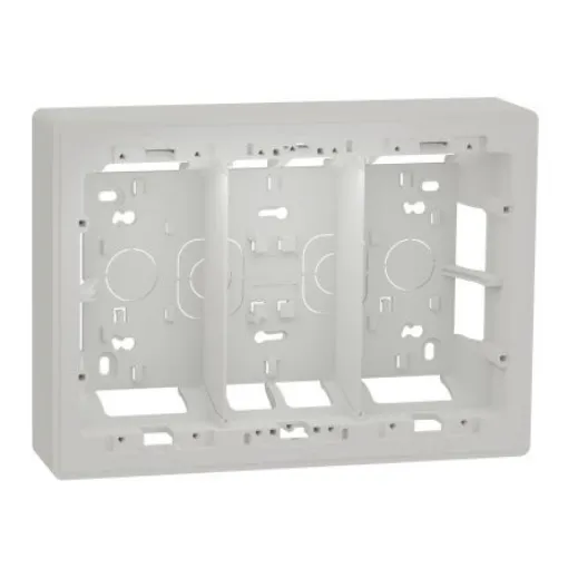 Schneider Electric White ABS New Unica Control Station Enclosure - 4 Hole - NU823418 product image