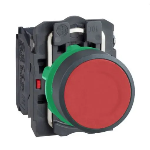 Schneider Electric XB5 Series Push Button, 22mm Cutout, 1 NO + 1 NC, 600V, IP66, IP67, IP69 - XB5AA45 product image