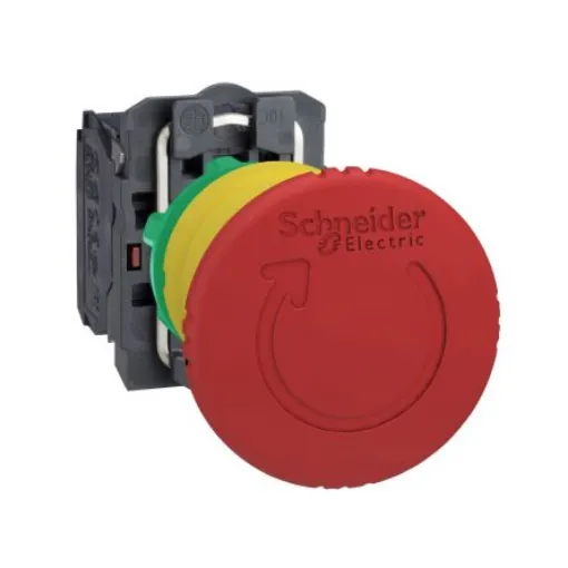 Schneider Electric Harmony XB5 Series Turn to Release Emergency Stop Push Button, Panel Mount, 22mm Cutout, 2NC, IP66, - XB5AS84462 product image