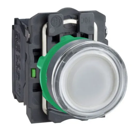 Schneider Electric XB5 Series Illuminated Push Button, 22mm Cutout, 1 NO + 1 NC, 240V, IP66, IP67, IP69 - XB5AW31G5 product image
