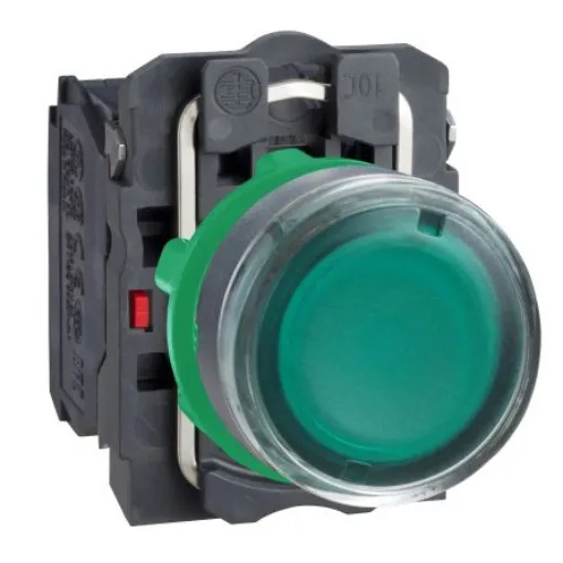 Schneider Electric XB5 Series Illuminated Push Button, 22mm Cutout, 1 NO + 1 NC, 240V, IP66, IP67, IP69 - XB5AW3345 product image