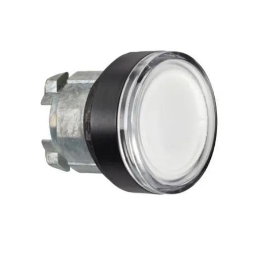 Schneider Electric Harmony XB4 Series White Illuminated Spring Return Push Button Head, 22mm Cutout, IP66, IP67, - ZB4BW3137 product image