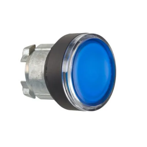 Schneider Electric Harmony XB4 Series Blue Illuminated Spring Return Push Button Head, 22mm Cutout, IP66, IP67, - ZB4BW3637 product image
