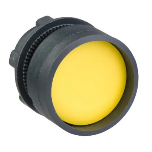 Schneider Electric Harmony XB5 Series Yellow Spring Return Push Button Head, 22mm Cutout, IP66, IP67, IP69(IP69K) - ZB5AA56 product image