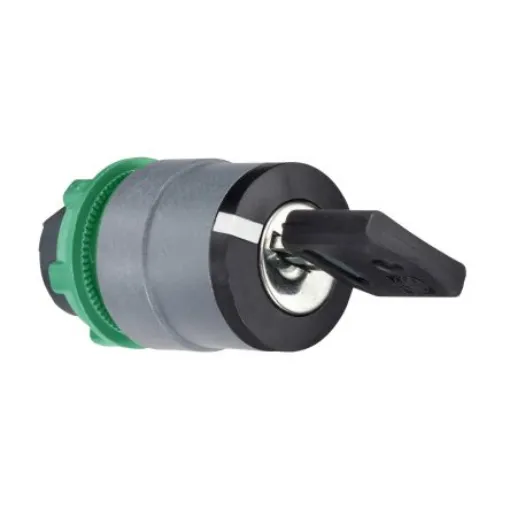 Schneider Electric Harmony XB5 2-position Key Switch Head, Stay Put, 22mm Cutout - ZB5AG2C0 product image