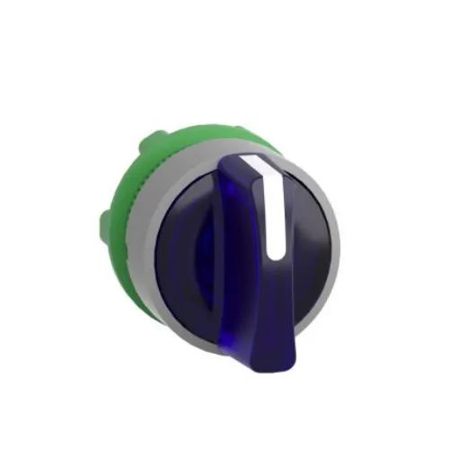 Schneider Electric Harmony XB5 Series 3 Position Selector Switch Head, 22mm Cutout, Blue Handle - ZB5AK1863C0 product image