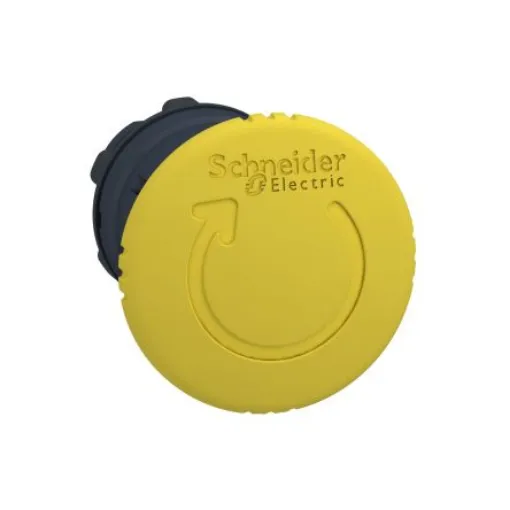Schneider Electric Harmony XB5 Series Yellow Latching Push Button Head, 22mm Cutout, IP66, IP67, IP69(IP69K) - ZB5AS55 product image