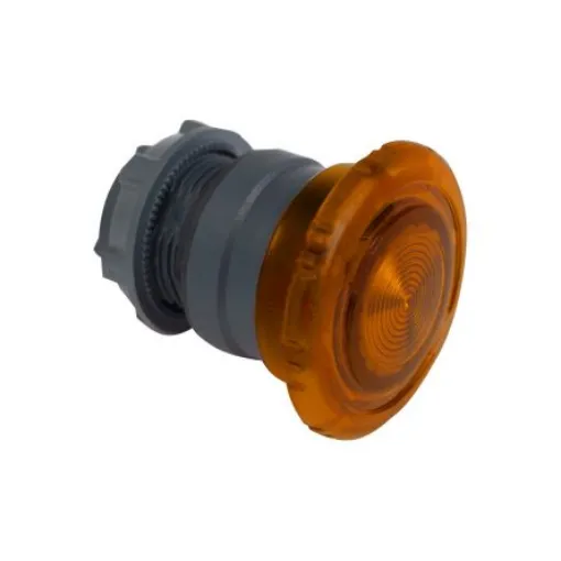 Schneider Electric Harmony XB5 Series Orange Illuminated Latching Push Button Head, 22mm Cutout, IP66, IP69 - ZB5AW753 product image