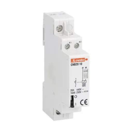 Lovato DIN Rail Latching Latching Relay, 230V Coil, 20A Switching Current, SPST - CNB2010230 product image
