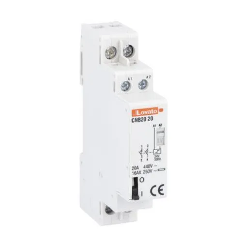 Lovato DIN Rail Latching Latching Relay, 24V Coil, 20A Switching Current, DPST - CNB2020024 product image