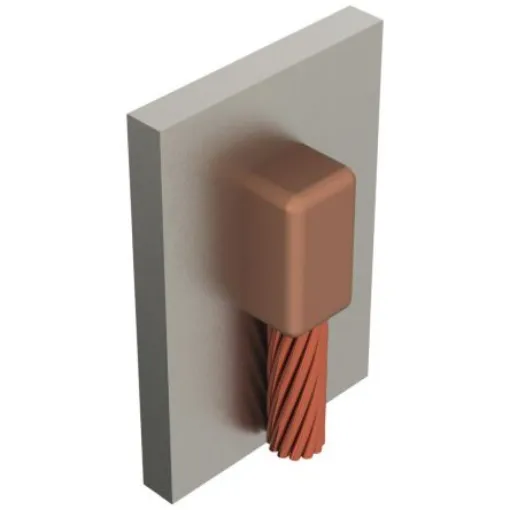 nVent ERICO Cadweld Graphite Cable Joint Connector Block, Straight Joint Type , 50mm² - VBCY3 product image
