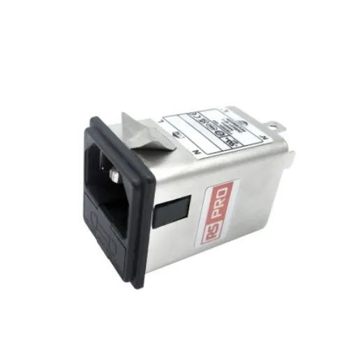RS PRO 10A, 250 V ac Socket Chassis Mount IEC Inlet Filter, Snap In 2 Fuse - 2780330 product image