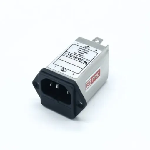 RS PRO 10A, 250 V ac Socket Chassis Mount IEC Inlet Filter, Faston 2 Fuse - 2780336 product image
