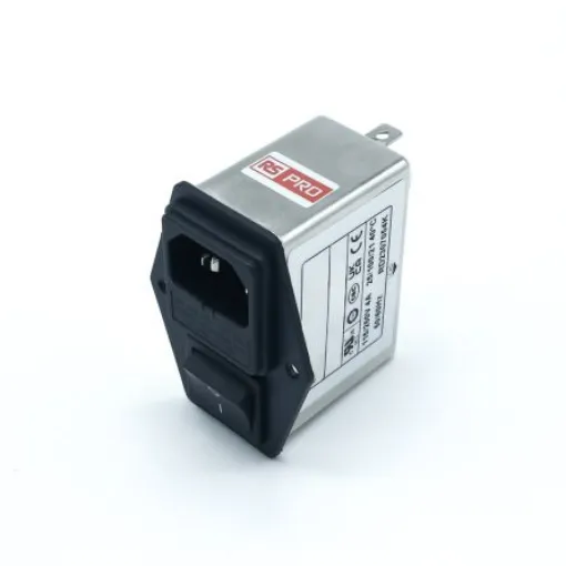 RS PRO 4A, 250 V ac Socket Chassis Mount IEC Inlet Filter 2 Pole, Faston 1 Fuse - 2780345 product image