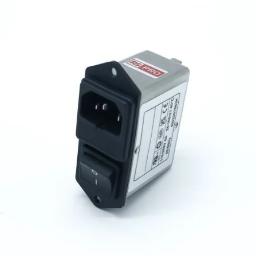 RS PRO 4A, 250 V ac Socket Chassis Mount IEC Inlet Filter 2 Pole, Faston 1 Fuse - 2780354 product image