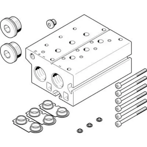 Festo VABM Pneumatic Manifold Fitting G 3/4 G 3/4 - VABM-B10-30E-G34-3-P3 product image