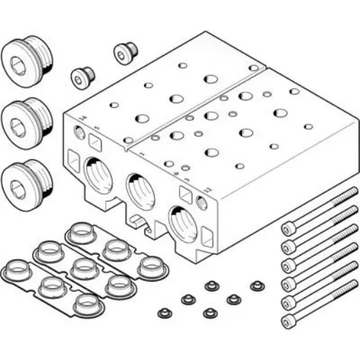Festo VABM Pneumatic Manifold Fitting G 3/4 G 3/4 - VABM-B10-30E-G34-8 product image