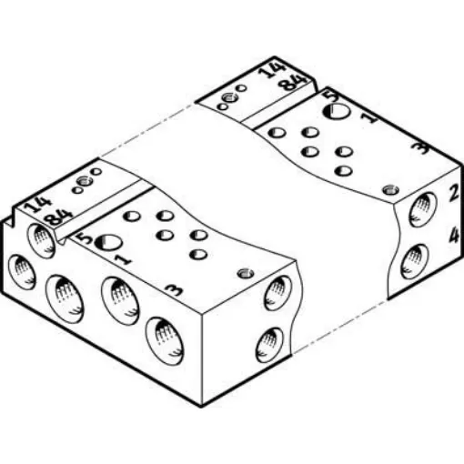 Festo VABM Pneumatic Manifold Fitting M7mm M5 - VABM-L1-10AW-M7-10 product image