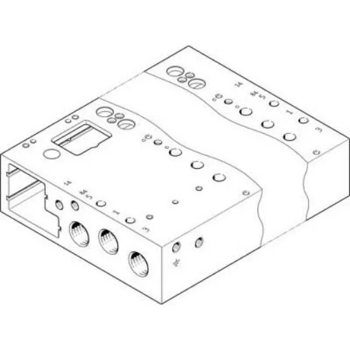 Festo VABM Pneumatic Manifold Fitting G 1/4 G 1/8 - VABM-L1-14G-G14-24-M-GR product image